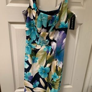 Scrappy Floral Ova the Knee Dress